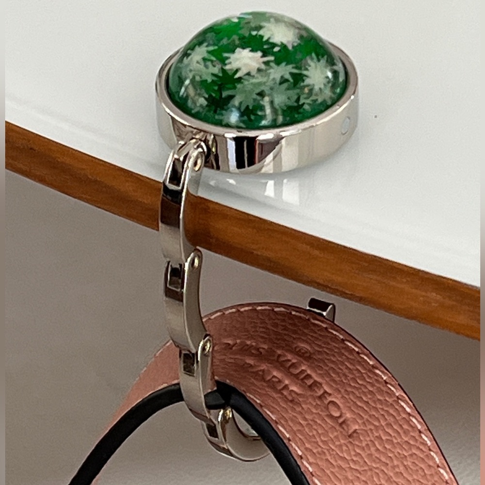 Foldable Bag Hook/Purse Hanger - Handmade - Fits Most Tables - Pot Leaves